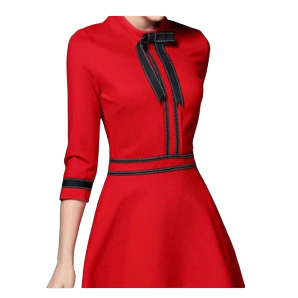 New Ribbon Trim Dress, Large NWT - Picture 3 of 5
